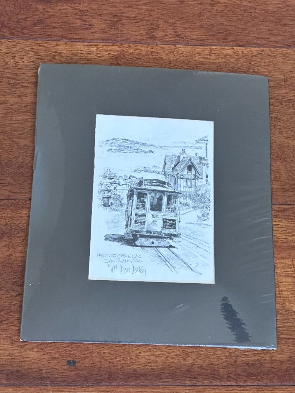 Vintage 1977 San Francisco Hyde St Cable Car Don Davey Art Lithograph Print